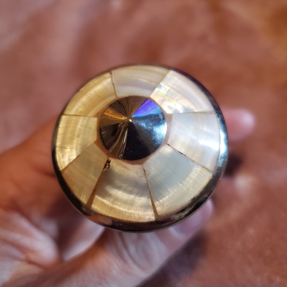 Two Elegant Glass & Silver Wine Bottle Toppers - Picture 6 of 7